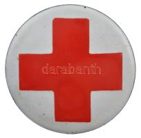 DN Vöröskereszt nagyobb méretű, zománcozott fém jelvény (60mm) T:1-,2