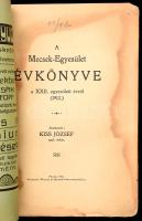 A Mecsek Egyesület évkönyve a XXII. egyesületi évről (1912). Szerk.: Kiss József. Pécs, 1913, Wessel...