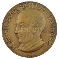 Tőrös Gábor (1934-2021) DN Kőrösi Csoma Sándor 1784-1842 öntött bronz emlékérem (146mm) T:1-hátoldalán furat