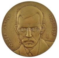 Tőrös Gábor (1934-2021) DN József Attila 1905-1937 bronz emlékérem (118mm) T:1- felül peremén lyukasztott, hátoldalon öntéshiba.