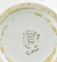 Francia Napóleon leveses tálka, jelzett, kopott, d: 13,5 cm