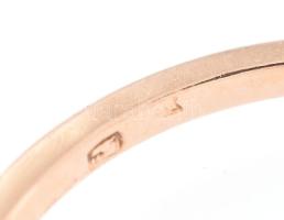 Arany (Au) 14K kövekkel díszített gyűrű, jelzett, méret: 49 cm, bruttó: 2,2 g