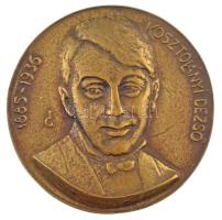 Tőrös Gábor (1934-2021) DN Kosztolányi Dezső 1885-1936 bronz emlékérem (145mm) T:1- felül peremén lyukasztott.