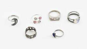 6 db különböző fém gyűrű
