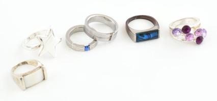 6 db különböző fém gyűrű