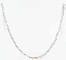 Ezüst(Ag) fonott nyaklánc, jelzett, h: 46 cm, nettó: 7,3 g