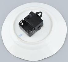 Zsolnay Pompadur mintás óra, kézzel festett, jelzett, nincs kipróbálva, kis kopásokkal d: 26cm