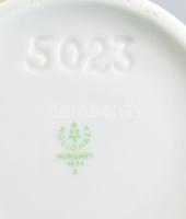 Hollóházi virágmintás váza, jelzett, hibátlan, m: 22 cm