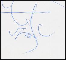 Szász Endre (1926-2003): Női portré, 1991. Toll, papír. Jelzett, autográf dedikációval, 20x28,5 cm