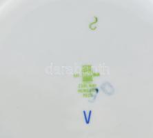 Zsolnay Pompadour mintás porcelán teás készlet, kézzel festett, jelzett, hibátlan