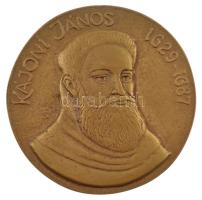 Tőrös Gábor (1934-2021) DN Kájoni János 1629-1687 bronz emlékérem (98mm) T:1- felül peremén lyukasztott.