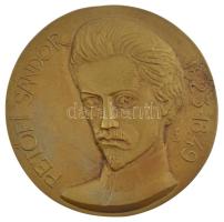 Tőrös Gábor (1934-2021) DN Petőfi Sándor 1823-1849 öntött bronz emlékérem (146mm) T:1- hátoldalán furat