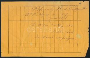 cca 1870 Roth Károly szappanyos mester Váczon, magyar és német nyelvű reklámlap, hátoldalán saját ke...