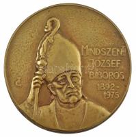 Tőrös Gábor (1934-2021) DN "Mindszenty József bíboros 1892-1975" bronz emlékérem (130mm) T:1- felül peremén lyukasztott.