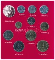 1994. 10f-200Ft (11xklf) forgalmi sor dísztokban, közte 1994. 200Ft Ag "Deák", "Magya...