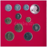 1994. 10f-200Ft (11xklf) forgalmi sor dísztokban, közte 1994. 200Ft Ag "Deák", "Magya...