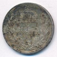 1915KB 1K Ag "Ferenc József" T:1-,2 patina Adamo K5.1