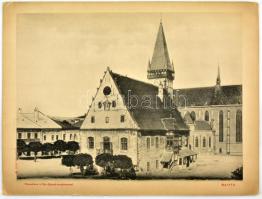Bártfa, Bardiov, Bardejov; Városháza, Szt. Egyed templom. Divald Adolf 19. / town hall, church - Óriás képeslap / giant postcard (33 x 25 cm) (EK)