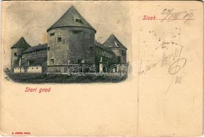 1900 Sziszek, Sisak, Sissek; Régi vár / Stari grad / old castle (EK)