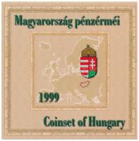 1999. 50f-100Ft (8xklf) 75 éves a Magyar Nemzeti Bank forgalmi sor dísztokban, belső tok ragasztása minimálisan elengedett. T:PP Adamo FO32.1