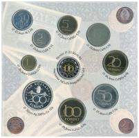 1997. 50f-100Ft (9xklf) forgalmi sor, + 200Ft Ag "Deák". A belső tokon a ragasztás részben...