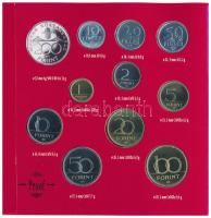 1994. 10f-100Ft (10xklf) "Magyarország pénzérméi" forgalmi sor dísztokban, + 1994. 200Ft A...