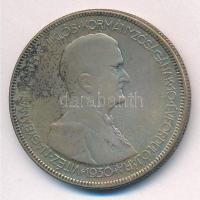 1930. 5P Ag Horthy jobbra T:2-,3 patina Adamo P8