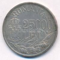 Románia 1946. 25.000L Ag "I. Mihály" T:2- patina 
Romania 1946. 25.000 Lei Ag "Mihai...