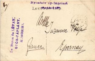 1906 Töltéstava (Győr), Lévay kastély kápolnája Táplánypusztán. Báró Lévay levele, photo