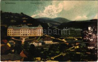 Selmecbánya, Schemnitz, Banská Stiavnica; M. kir. bányászati és erdészeti akadémia paloták. Joerges özv. és fia kiadása / mining and forestry academy palaces (felületi sérülés / surface damage)