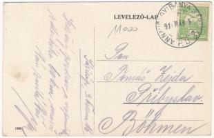 1916 Sárisáp, látkép, Füredi József üzlete (EK)