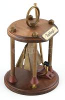 Szállodai BÁR csengő, réz fa, kopásokkal, m: 20 cm