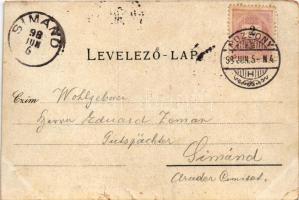 1898 (Vorläufer) Pozsony, Pressburg, Bratislava; Mária Terézia szobor, látkép, híd, vár, színház. An...