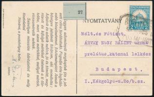 cca 1910 Budapest XXII. Budatétény Misszióházat ábrázoló képeslap a rektor aláírásával