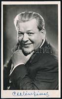 Cselényi József (1899-1949) színész, énekes, zuglói csárda tulajdonos aláírása fotólapon