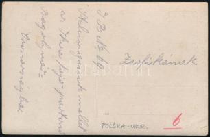 I. világháború Lengyelország, Ukrajna Ikva folyó partján, bagolyvár. fotólap