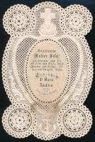 cca 1910 Mária Radna Arad vármegye csipkés szentkép 8x11 cm Foltos