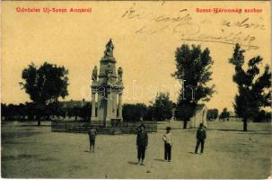 Újszentanna, Új-Szt.-Anna, Szentanna, Santana; Szentháromság szobor. W.L. 2934. / Trinity statue (fl)