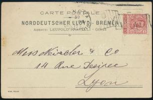 1906 Norddeutscher Lloyd Prinzess Alice hajó előnyomozz levelezőlap