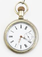 Genius fém tokos zsebóra. Jelzett szerkezettel. Működő, jó állapotban, fém szíjjal. d: 55 mm