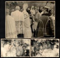cca 1944-1945 Somogyszentmiklósi bérmálási ünnepségről készült fotók, a fotók egyikén a későbbi Mind...