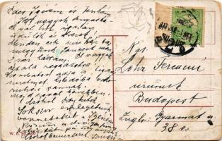 1913 Kassa, Kosice; Fő utca, Színház, üzletek. W.L. Bp. 6200. / main street, theatre, shops (EM)