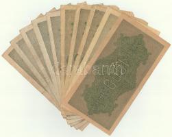 Németország / Weimari Köztársaság 1922. 1000M (10x) 5xklf színű sorszámmal [lila, piros,kék, barna, ...