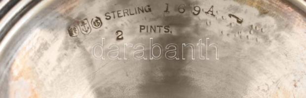 1909 Ezüst (Ag) serleg, díj jelzett sterling ezüst 31 cm 377 g