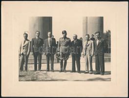 1936 A forli-i légi kikötő átadási ünnepségén résztvevő magyar delegáció fotója 24x17 cm