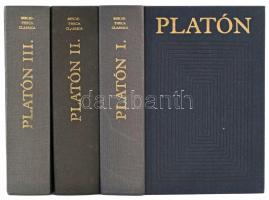 Platón összes művei. I-III. kötet. Bibliotheca Classica. Bp.,1984,Európa. Kiadói egészvászon-kötés,