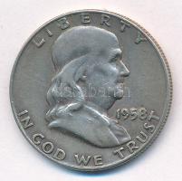 Amerikai Egyesült Államok 1958D 1/2$ Ag Franklin T:2-  USA 1958D 1/2 Dollar Ag Franklin C:VF  Krause KM#199