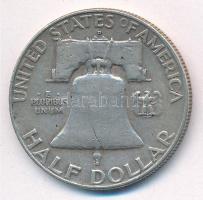 Amerikai Egyesült Államok 1958D 1/2$ Ag "Franklin" T:2- 
USA 1958D 1/2 Dollar Ag "Fr...
