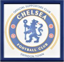 Chelsea football club címere üvegezett keretben. 20x20 cm