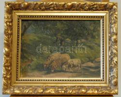 Seybold L. jelzésű festmény, olaj, vászon keretben 41x34 cm